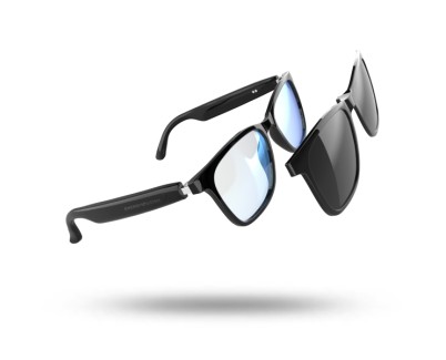 Energy Sistem RayFlex Music Gafas Bluetooth - Cristales Anti Luz Azul + Cristales Magneticos Polarizados con Proteccion UV400 - Reproduccion de Musica - Microfono y Asistente de Voz - IPX5 - Control Tactil - Color Negro