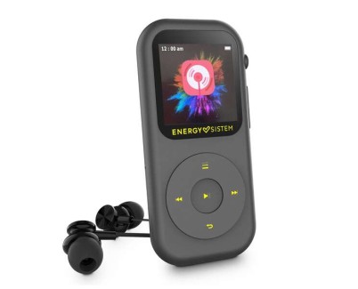 Energy Sistem Reproductor MP4 Handy - 16GB - Bluetooth - Radio FM Integrada - MicroSD 128GB - Color Gris