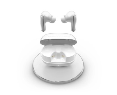Energy Sistem Serenity ANC Ultra Auriculares True Wireless - Bluetooth 5.4 - Reduce Hasta el 95% de Ruido Exterior - Llamadas en Estereo - 25h Autonomia - Carga Qi y USB - Asistente de Voz Integrado - Color Blanco
