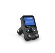 Energy Sistem Transmisor de Coche FM XTRA - LCD 1 -4\" - Bluetooth - MicroSD - USB MP3 - Asistente de Voz - Color Negro
