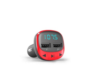Energy Sistem Transmisor FM para el Coche - MicroSD - Carga USB - USB MP3 - Color Rojo