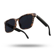 Energy Sistem Urban Music Tortoise Gafas Bluetooth - Cristales Polarizados con Proteccion UV400 Superior y Anti Luz Azul - Reproduccion de Musica - Microfono y Asistente de Voz - IPX5 - Control Tactil - Color Caramelo/Negro
