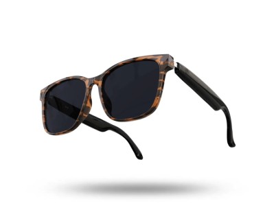 Energy Sistem Urban Music Tortoise Gafas Bluetooth - Cristales Polarizados con Proteccion UV400 Superior y Anti Luz Azul - Reproduccion de Musica - Microfono y Asistente de Voz - IPX5 - Control Tactil - Color Caramelo/Negro