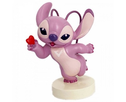 Enesco Disney Lilo & Stitch Angel con Corazon - Figura de Coleccion - Fabricada en Resina - Tallado y Pintado a Mano