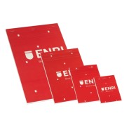 Enri Bloc de Notas Grapado 80 Hojas Cuadricula 4x4mm - Tamaño A5 - Tapa Blanda Color Rojo