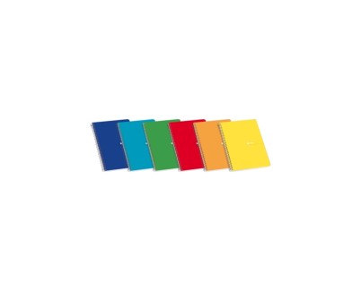 Enri Cuaderno Espiral Tapa Blanda 8&ordm; 4x4 80 Hojas - Dise&ntilde;o Compacto - Tapa Flexible - Cuadricula de 4x4 - 80 Hojas - Colores Surtidos