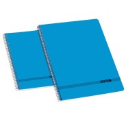 Enri Oficina 4º Tapa Blanda Cuaderno Espiral - Tamaño 4º - Cuadricula 4x4 - Color Azul