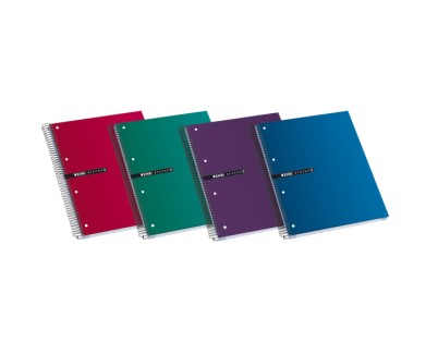 Enri Status A4+ Cuaderno Espiral Microperforado - Tapa Extradura - 120 Hojas - Colores Surtidos