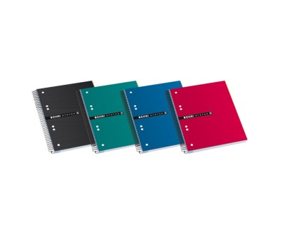 Enri Status A5+ Europeanbook - Tapa Extradura Resistente - Formato A5+ - Cuaderno con 120 Hojas - Cuadricula 5x5 - Colores Surtidos