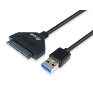 Equip Adaptador USB 3.2 a SATA - Tasa de Transferencia 5 Gbit/s - Soporta HDD SATA 1/2/3 de 2.5 " - Compatible con UASP - Longitud 50cm - Color Negro