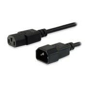 Equip Cable Alargador de Alimentacion C13 a C14 Macho/Hembra 1.8m Negro