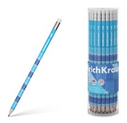 Erichkrause 2x2 Lapiz de Grafito HB con Goma de Borrar - Madera Seleccionada - Decorado con las Tablas de Multiplicar - Facil Afilado - Color Azul