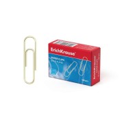 Erichkrause Caja de 100 Clips 33mm - Chapados en Laton - Alta Resistencia y Durabilidad - Resistente a la Corrosion - Color Dorado