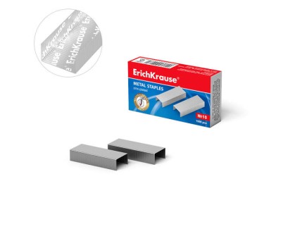 Erichkrause Caja de 1000 Grapas Galvanizadas Nº 10 - Grapan hasta 20 Hojas - Alta Calidad y Resistencia Mejorada - Resistente a la Corrosion - Color Plateado