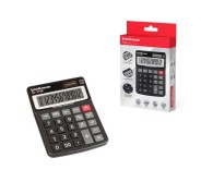 Erichkrause Calculadora Electronica de Sobremesa de 12 Digitos - Pantalla LCD de 12 Digitos - Funciones de Calculo Avanzadas - Energia Solar - Color Negro