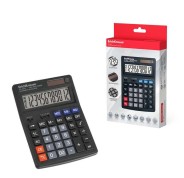 Erichkrause Calculadora Electronica de Sobremesa de 12 Digitos - Pantalla LCD de 12 Digitos - Memoria Doble - Funciones de Calculo Avanzadas - Color Negro