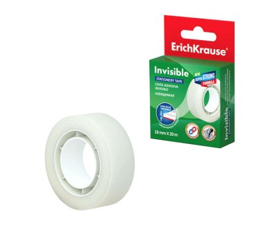 Erichkrause Cinta Adhesiva Invisible - 18mmx20m - Color Transparente