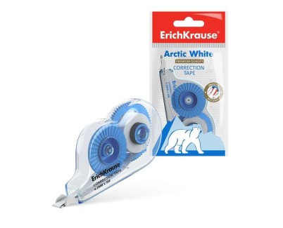 Erichkrause Cinta Correctora Arctic White - 4.2mm x 5m - Secado Inmediato - Uso Ambidiestro - Color Blanco