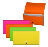 Erichkrause Clasificadores Matt Neon - 12 Fundas - Tamaño Cheque - Colores Surtidos