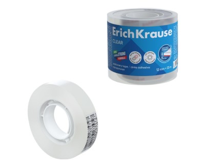 ErichKrause Clear Cinta Adhesiva - 12mmx33m - Transparente