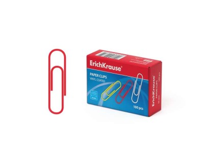 Erichkrause Clips de Acero Recubiertos de Plastico - Alta Resistencia y Durabilidad - Colorido - 33mm