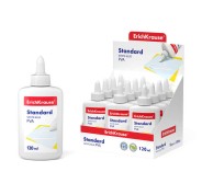 Erichkrause Cola Blanca PVA Standard 120ml - Aplicador Autolimpiante - Regulador de Intensidad - No Toxico - Resistente al Frio - Color Blanco