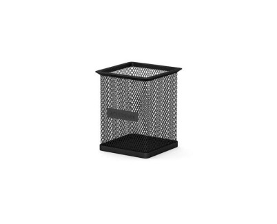 Erichkrause Compass Classic Portalapices Cuadrado 80×80×95mm - Elaborado en Acero Inoxidable - Color Negro