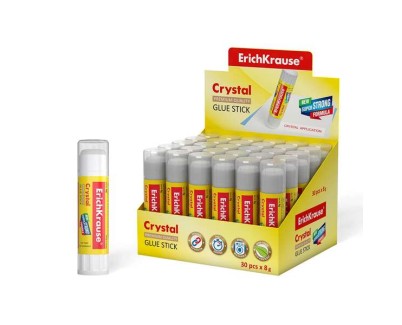 Erichkrause Crystal Pegamento en Barra Super Fuerte 8gr - Consumo Economico - Adhesion Rapida y Fiable - Color Transparente