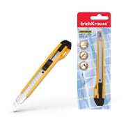 Erichkrause Cuter con Fijador Automatico Universal - Sistema de Retencion de Cuchilla Autobloqueo - Partidor Incorporado - Cuchilla Segmentada de Acero Resistente al Desgaste - Color Negro