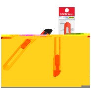 Erichkrause Cuter con Fijador Push-Lock Standard - Sistema de Sujecion de Cuchilla con Seguro de Empuje - Partidor Incorporado - Cuchilla Segmentada de Acero Resistente al Desgaste - Color Variado