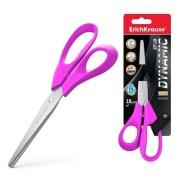 Erichkrause Dynamic Tijeras de Acero Inoxidable para Zurdos de 18cm - Afilado Doble - Resistente a la Corrosion - Mangos Ergonomicos - Colores Surtidos Aleatorios