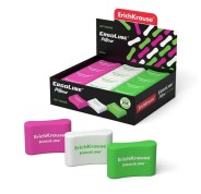 Erichkrause Ergoline Pillow Goma de Borrar Ergonomica - Fabricada de Caucho Termoplastico Hipoalergenico - Sin PVC - Colores Rosa, Blanco y Verde