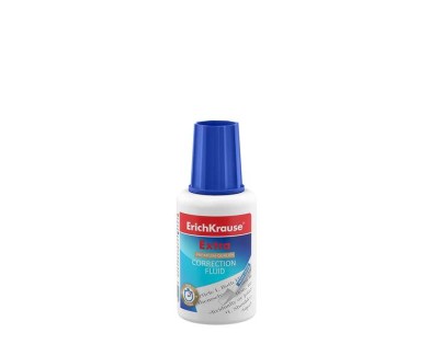 Erichkrause Extra Corrector Liquido con Esponja 20gr - Secado Rapido - Eficiente y Economico - Color Blanco