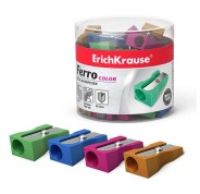Erichkrause Ferro Color Sacapuntas de Aluminio con Agarre Ergonomico - Orificio de 8mm - Cuchilla de Acero al Carbono - Colores Surtidos