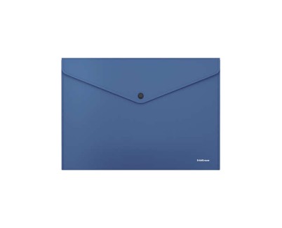 Erichkrause Fizzy Classic Sobre Portadocumentos ?4 - Fabricado en Plastico Opaco - Textura Rugosa - Color Azul