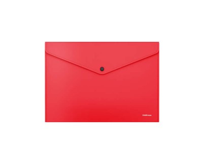 Erichkrause Fizzy Classic Sobre Portadocumentos ?4 - Fabricado en Plastico Opaco - Textura Rugosa - Color Rojo