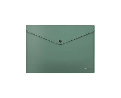 Erichkrause Fizzy Classic Sobre Portadocumentos ?4 - Fabricado en Plastico Opaco - Textura Rugosa - Color Verde