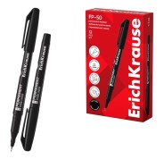 Erichkrause FP-50 Marcador Permanente - Punta Fina de 0.6mm - Resistente a la Luz y al Agua - Color Negro