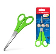 Erichkrause Joy Tijeras con Cuchillas de Acero Inoxidable 13.5cm - Extremos Redondeados - Resistente a la Corrosion - Mangos de Plastico Resistente - Colores Surtidos Aleatorios