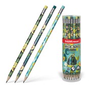 Erichkrause Lapiz de Grafito Triangular con Goma de Borrar - Avocado HB - Color Verde