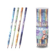 ErichKrause Manga Lapiz de Grafito - Mina HB - Cuerpo Triangular - Agarre Ergonomico - Colores Surtidos