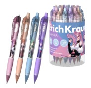 ErichKrause Manga Portaminas - Mina HB de 0.7mm - Agarre de Goma - Ergonomico - Colores Surtidos