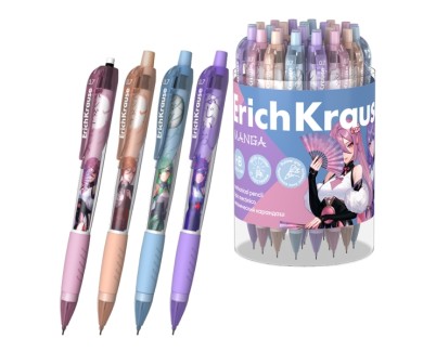 ErichKrause Manga Portaminas - Mina HB de 0.7mm - Agarre de Goma - Ergonomico - Colores Surtidos