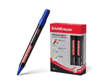 Erichkrause Marcador Permanente P-200 - Punta en Forma de Bala - Resistente al Agua y a los Rayos UV - Color Azul