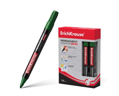 Erichkrause Marcador Permanente P-200 - Punta en Forma de Bala - Resistente al Agua y a los Rayos UV - Color Verde