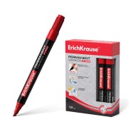 Erichkrause Marcador Permanente P-300 - Punta Biselada - Resistente al Agua y a los Rayos UV - Color Rojo