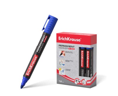 Erichkrause Marcador Permanente P-400 - Punta en Forma de Bala - Resistente a Multiples Superficies - Color Azul