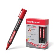 Erichkrause Marcador Permanente P-400 - Punta en Forma de Bala - Resistente a Multiples Superficies - Color Rojo