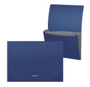 Erichkrause Matt Classic Carpeta/Clasificador con 12 Fundas A4 - Acabado Mate - Color Azul