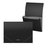 Erichkrause Matt Classic Carpeta/Clasificador con 12 Fundas A4 - Acabado Mate - Color Negro